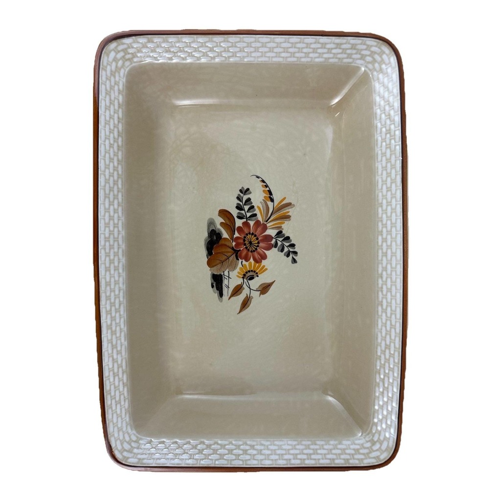 Royal Copenhagen Knud Denmark Autumn Floral Rectangular Serving Platter ~11.5"
